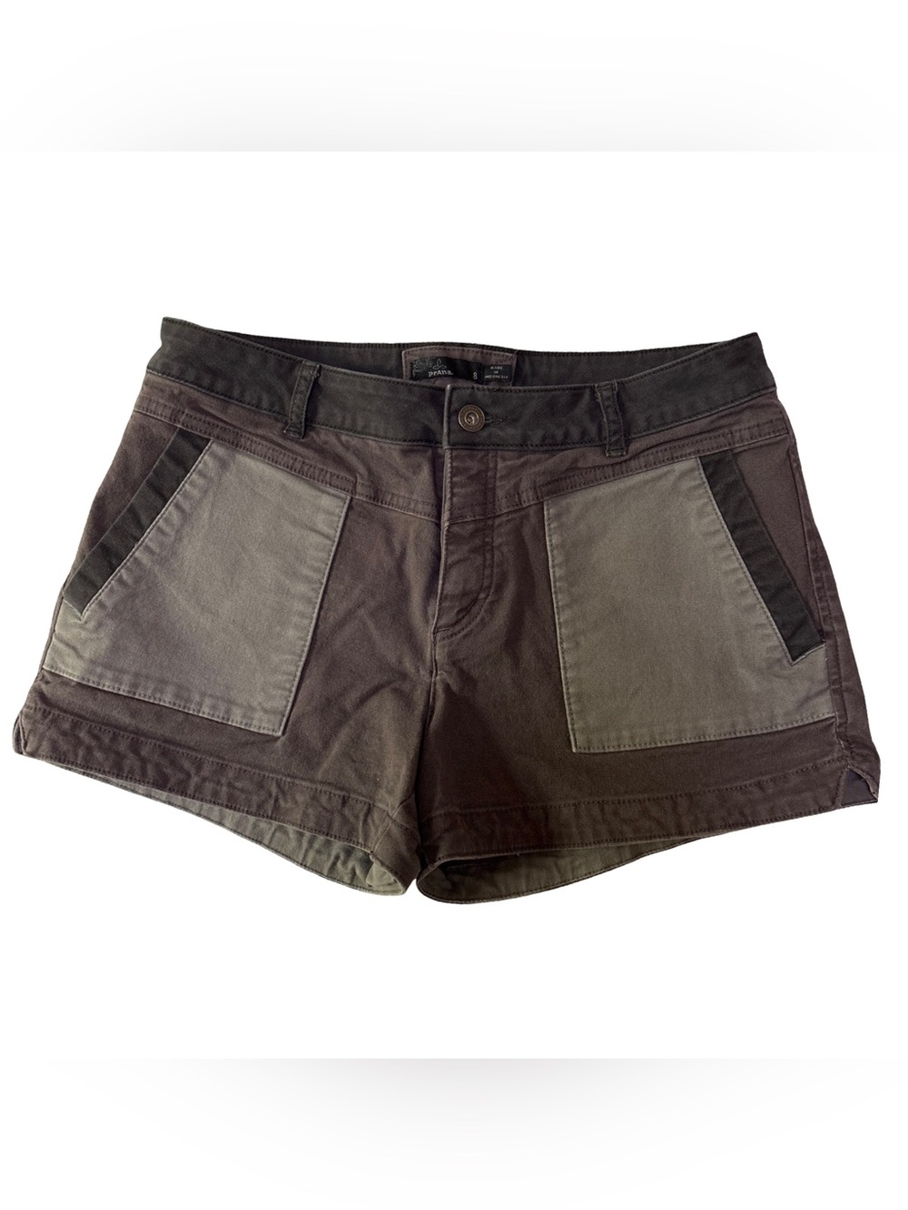 PrAna Colorblock Utility Shorts Size 8 Outdoor Hiking Casual